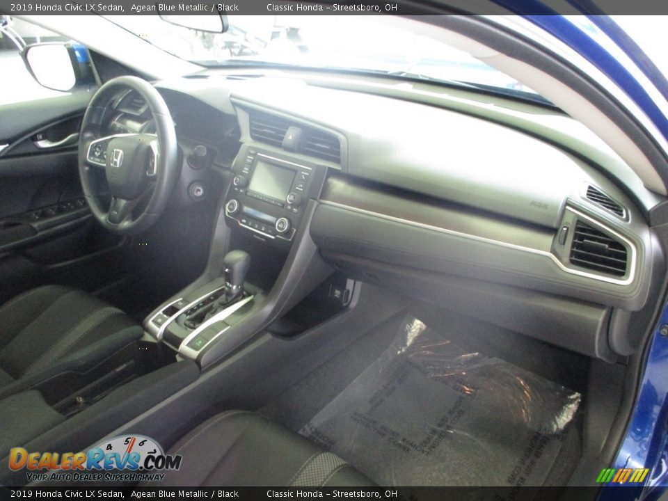 2019 Honda Civic LX Sedan Agean Blue Metallic / Black Photo #19
