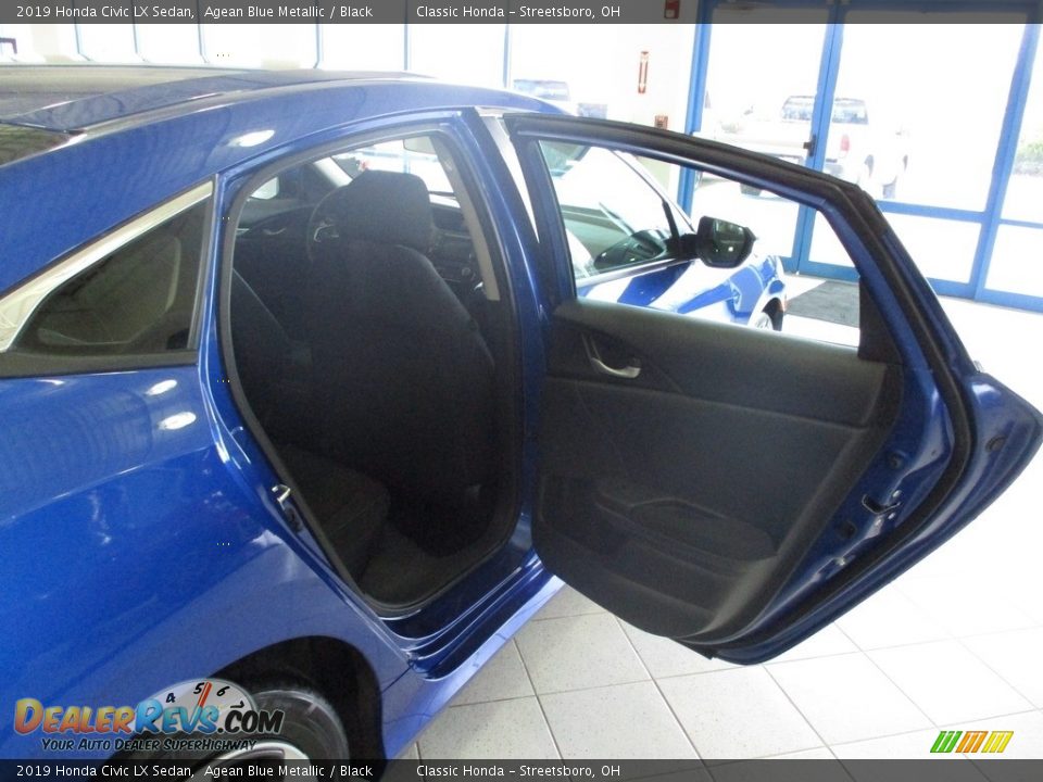 2019 Honda Civic LX Sedan Agean Blue Metallic / Black Photo #20