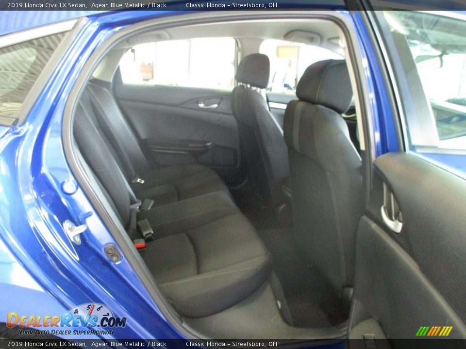 2019 Honda Civic LX Sedan Agean Blue Metallic / Black Photo #21