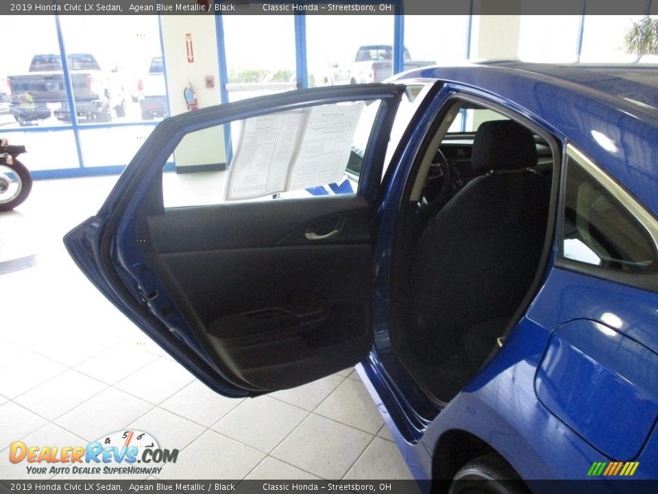 2019 Honda Civic LX Sedan Agean Blue Metallic / Black Photo #23