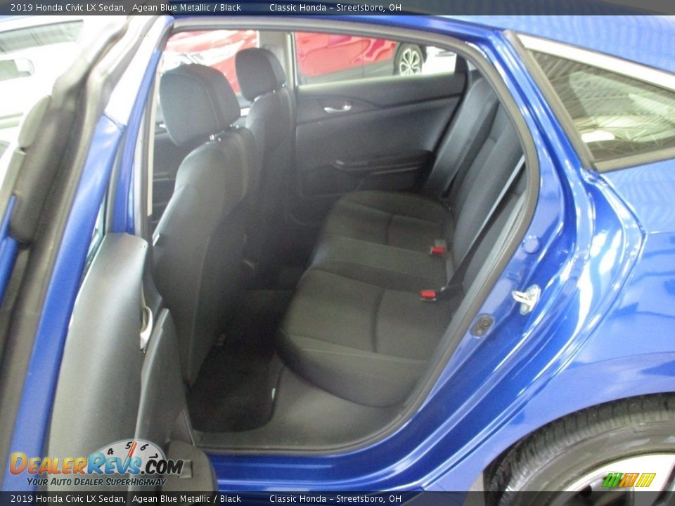 2019 Honda Civic LX Sedan Agean Blue Metallic / Black Photo #24