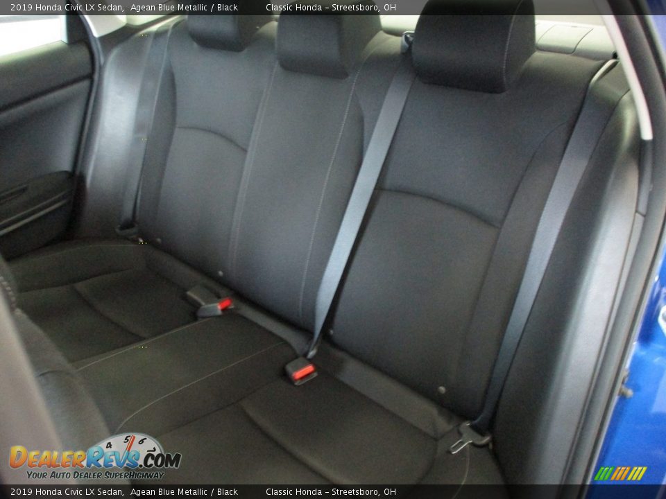 2019 Honda Civic LX Sedan Agean Blue Metallic / Black Photo #25