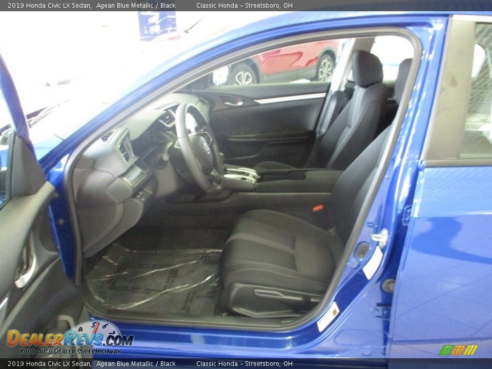 2019 Honda Civic LX Sedan Agean Blue Metallic / Black Photo #27