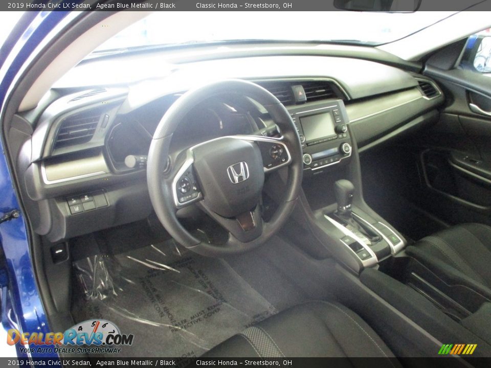 2019 Honda Civic LX Sedan Agean Blue Metallic / Black Photo #29