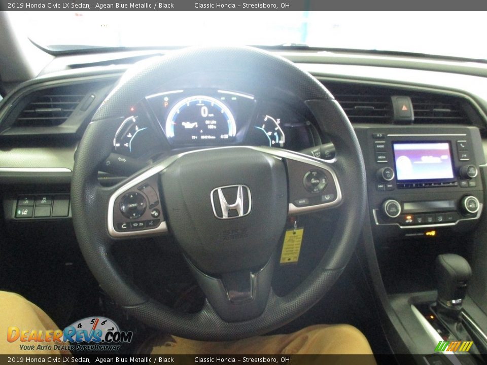 2019 Honda Civic LX Sedan Agean Blue Metallic / Black Photo #32