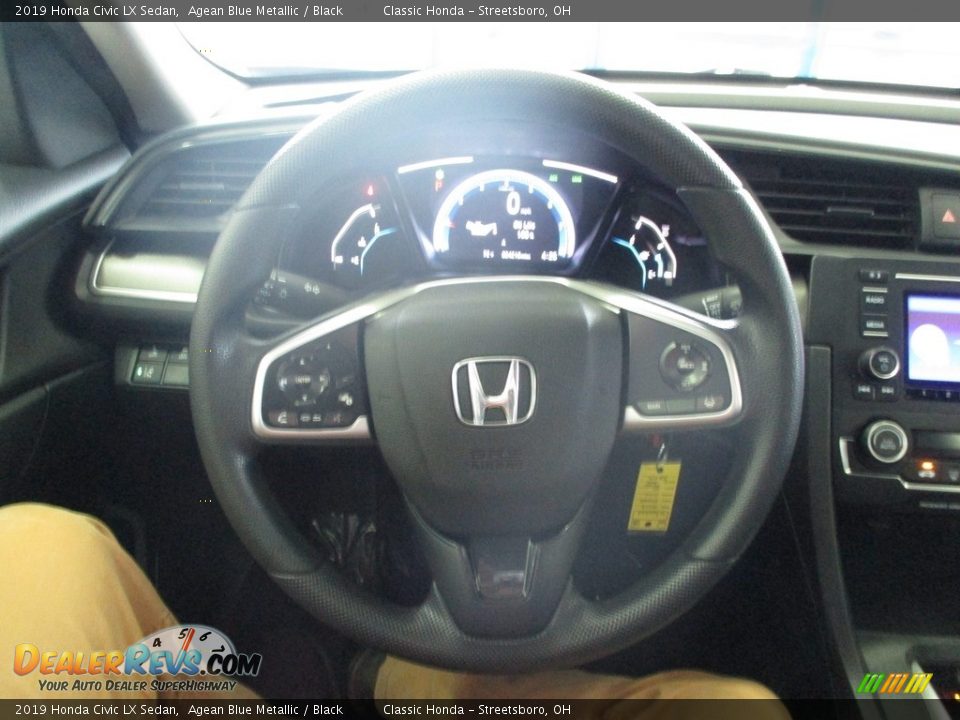2019 Honda Civic LX Sedan Agean Blue Metallic / Black Photo #33
