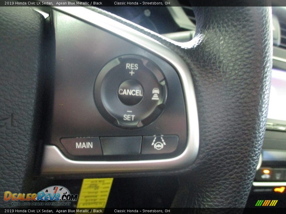 2019 Honda Civic LX Sedan Agean Blue Metallic / Black Photo #36