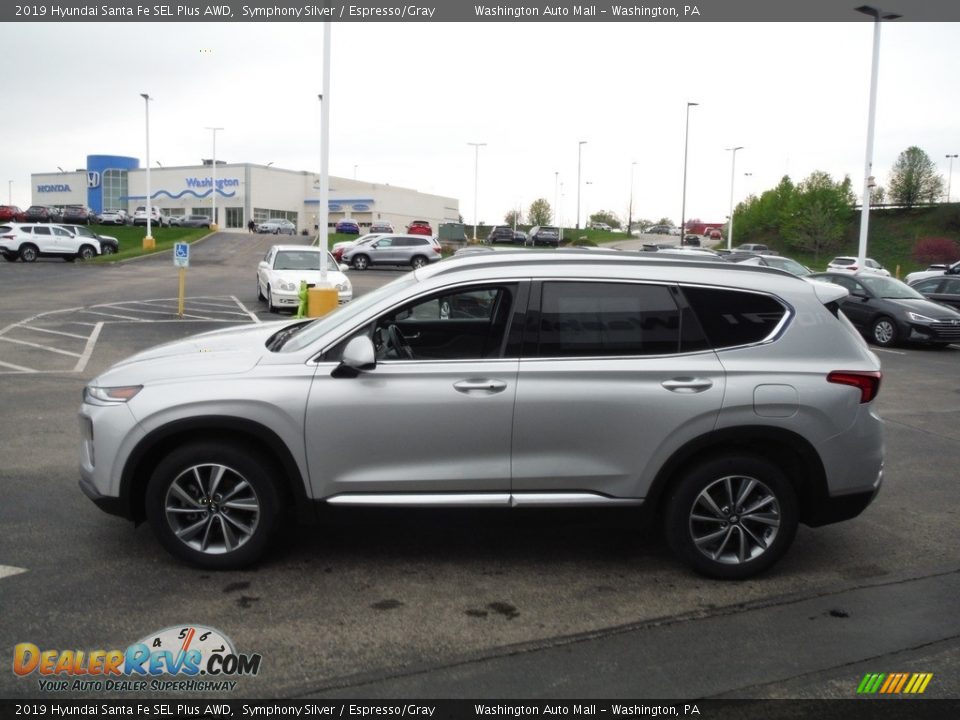 2019 Hyundai Santa Fe SEL Plus AWD Symphony Silver / Espresso/Gray Photo #5