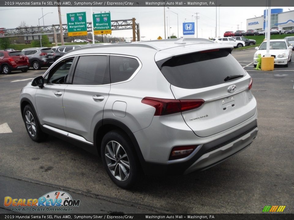 2019 Hyundai Santa Fe SEL Plus AWD Symphony Silver / Espresso/Gray Photo #8