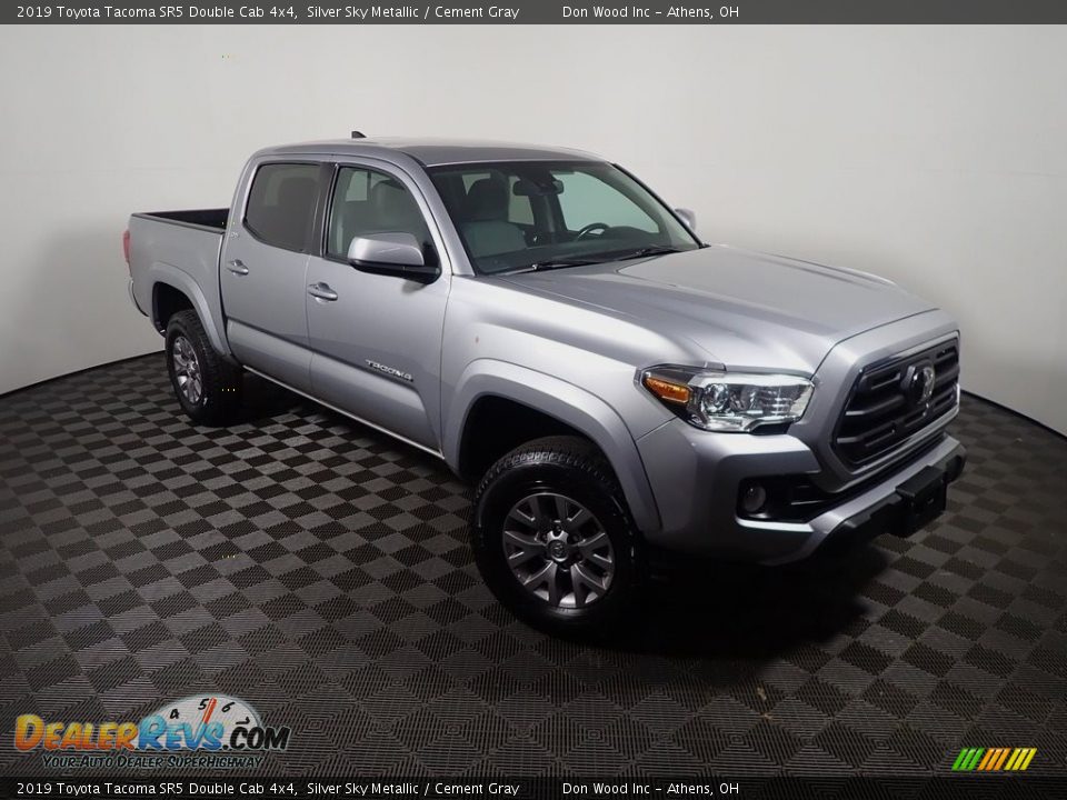 2019 Toyota Tacoma SR5 Double Cab 4x4 Silver Sky Metallic / Cement Gray Photo #3