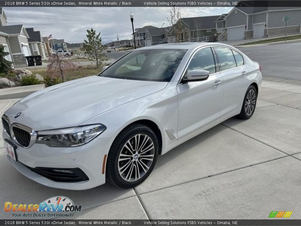 2018 BMW 5 Series 530i xDrive Sedan Mineral White Metallic / Black Photo #1