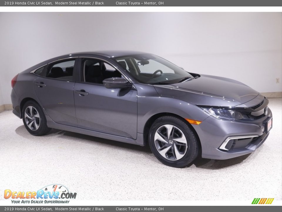 2019 Honda Civic LX Sedan Modern Steel Metallic / Black Photo #1