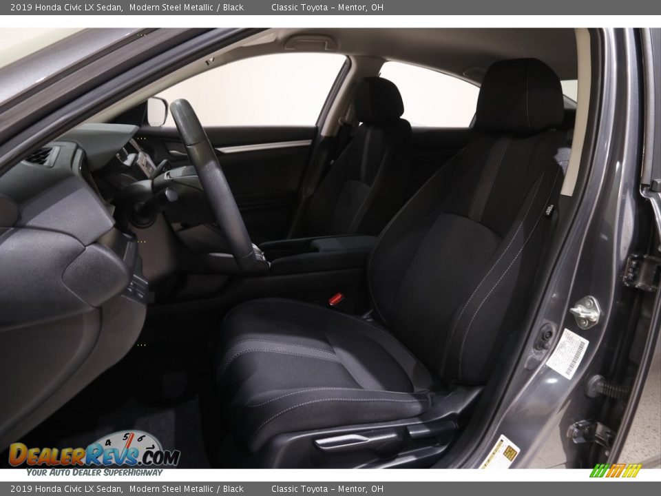 2019 Honda Civic LX Sedan Modern Steel Metallic / Black Photo #5