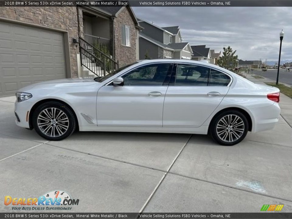 2018 BMW 5 Series 530i xDrive Sedan Mineral White Metallic / Black Photo #7