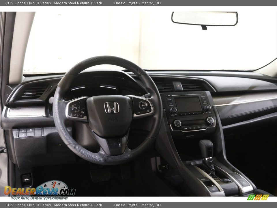 2019 Honda Civic LX Sedan Modern Steel Metallic / Black Photo #6
