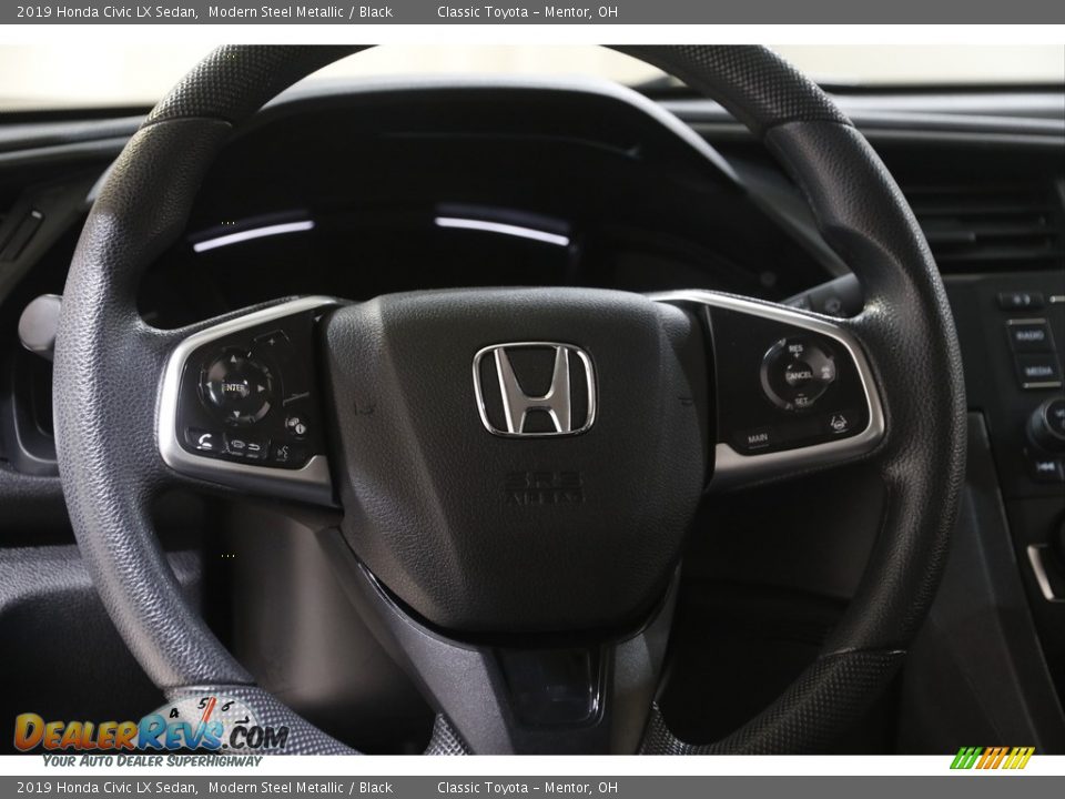 2019 Honda Civic LX Sedan Modern Steel Metallic / Black Photo #7