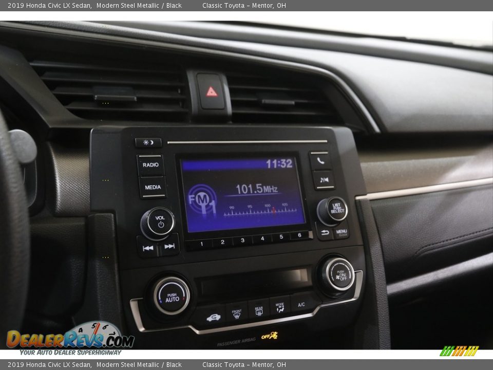 2019 Honda Civic LX Sedan Modern Steel Metallic / Black Photo #9