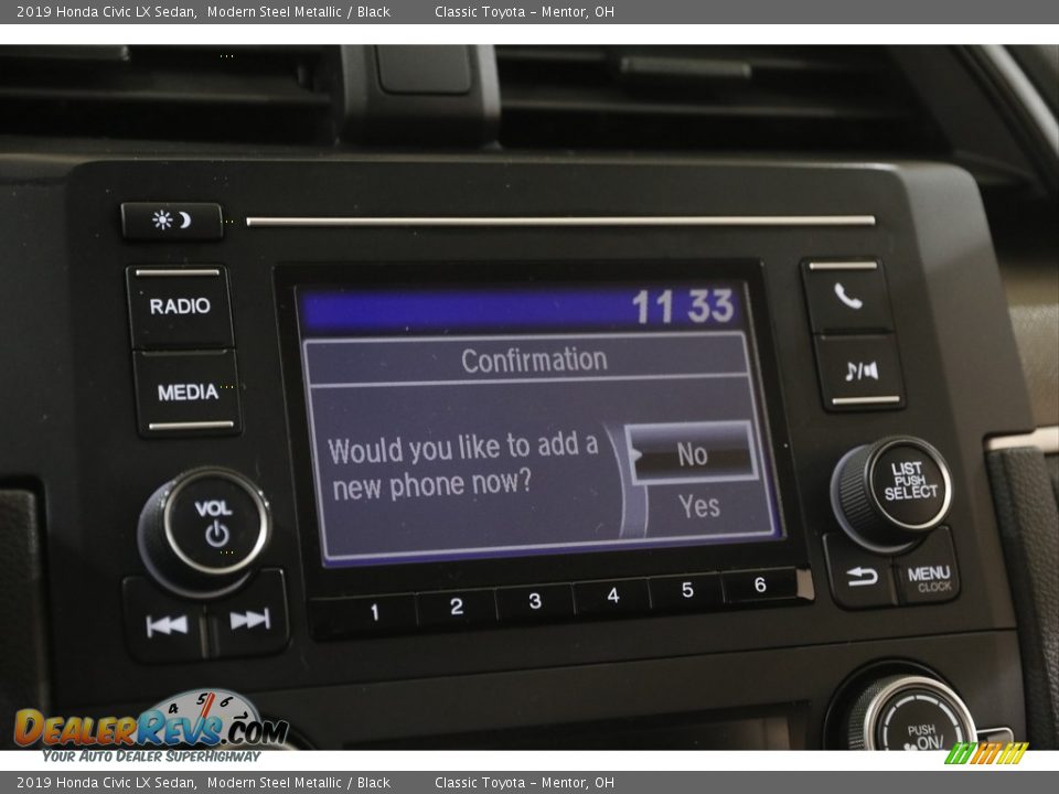 2019 Honda Civic LX Sedan Modern Steel Metallic / Black Photo #10