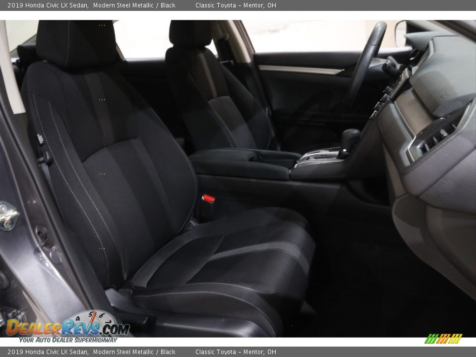 2019 Honda Civic LX Sedan Modern Steel Metallic / Black Photo #13