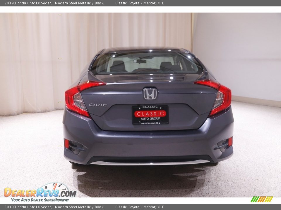 2019 Honda Civic LX Sedan Modern Steel Metallic / Black Photo #16