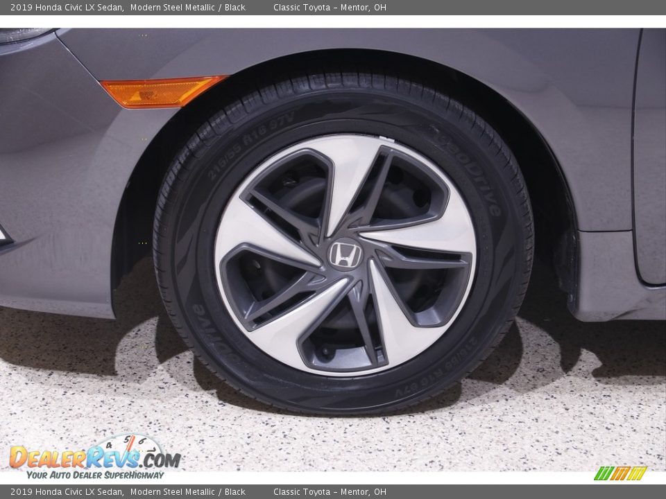 2019 Honda Civic LX Sedan Modern Steel Metallic / Black Photo #18