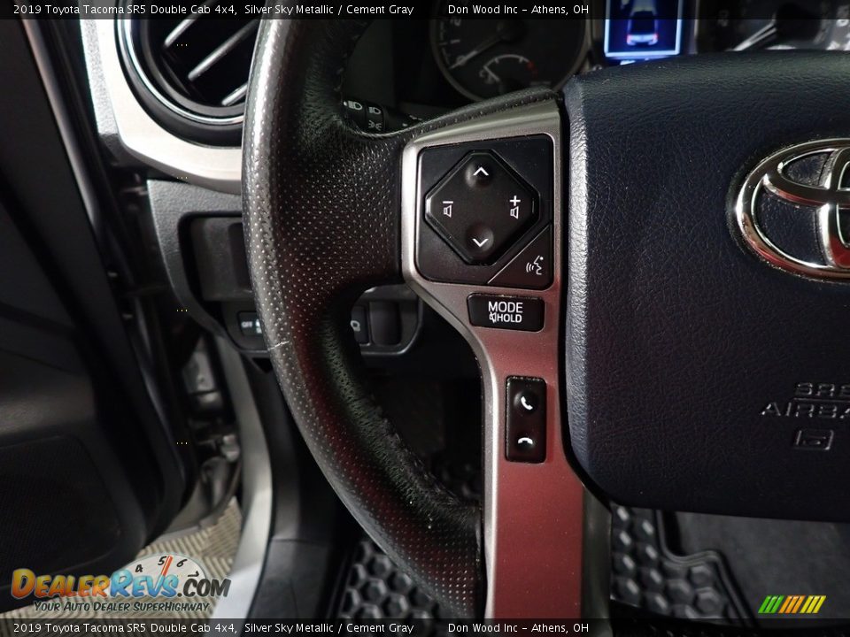 2019 Toyota Tacoma SR5 Double Cab 4x4 Silver Sky Metallic / Cement Gray Photo #28