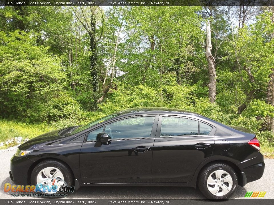 2015 Honda Civic LX Sedan Crystal Black Pearl / Black Photo #1