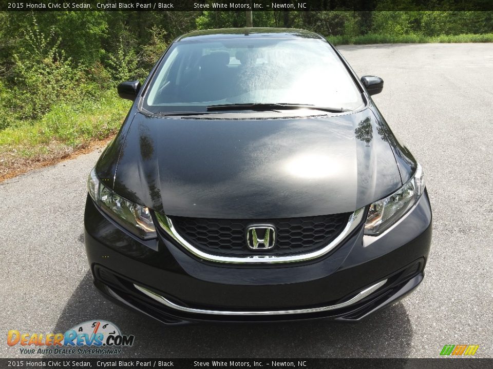 2015 Honda Civic LX Sedan Crystal Black Pearl / Black Photo #3