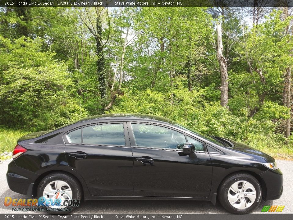 2015 Honda Civic LX Sedan Crystal Black Pearl / Black Photo #5