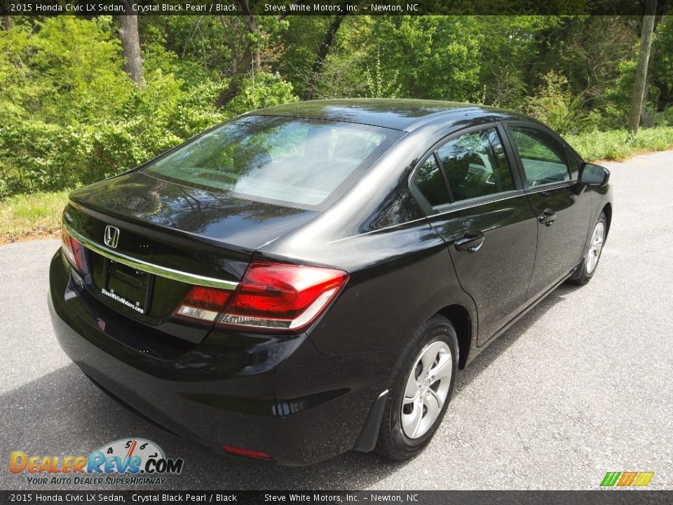 2015 Honda Civic LX Sedan Crystal Black Pearl / Black Photo #6