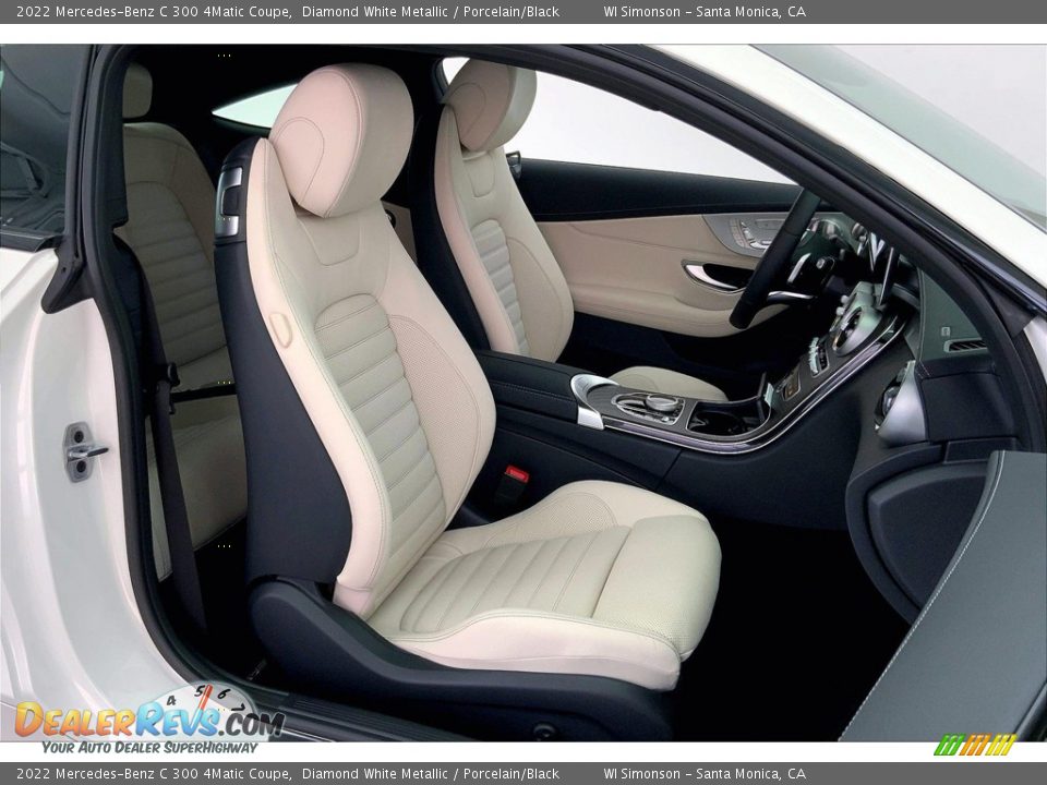 Porcelain/Black Interior - 2022 Mercedes-Benz C 300 4Matic Coupe Photo #5