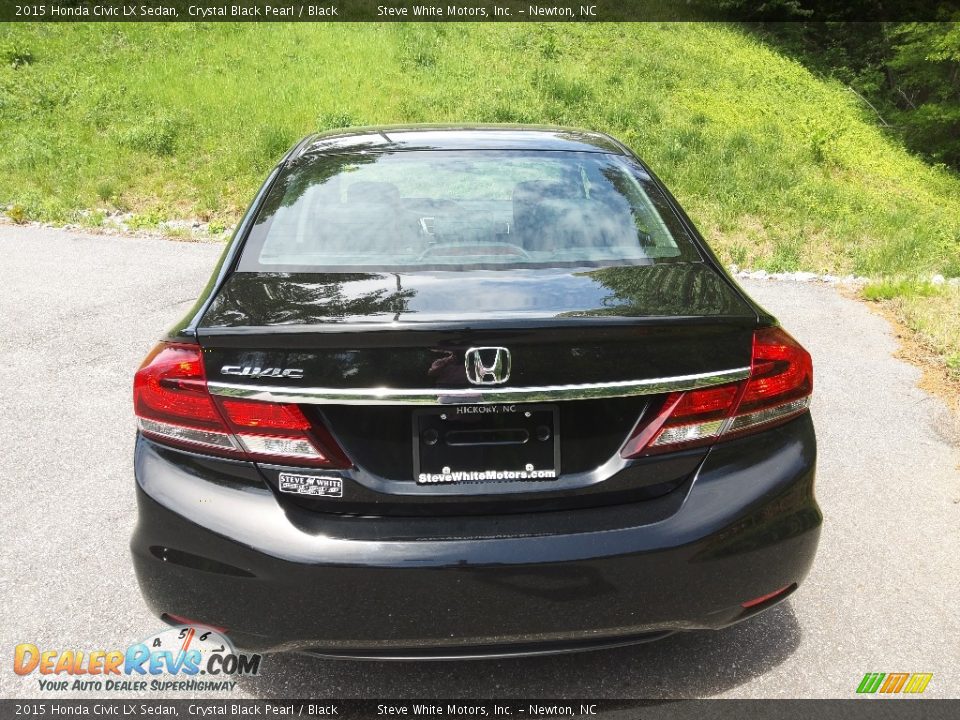 2015 Honda Civic LX Sedan Crystal Black Pearl / Black Photo #7