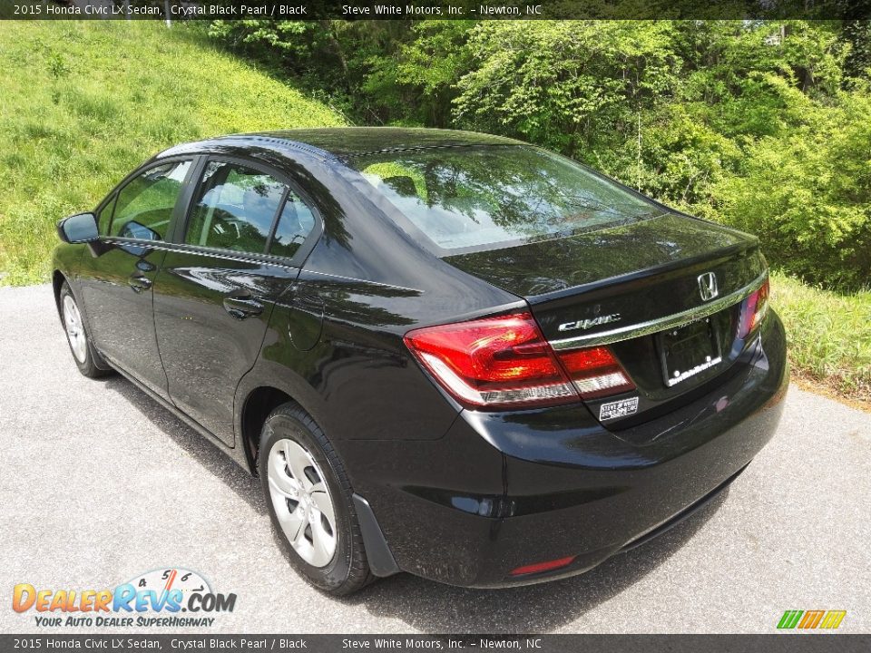 2015 Honda Civic LX Sedan Crystal Black Pearl / Black Photo #8