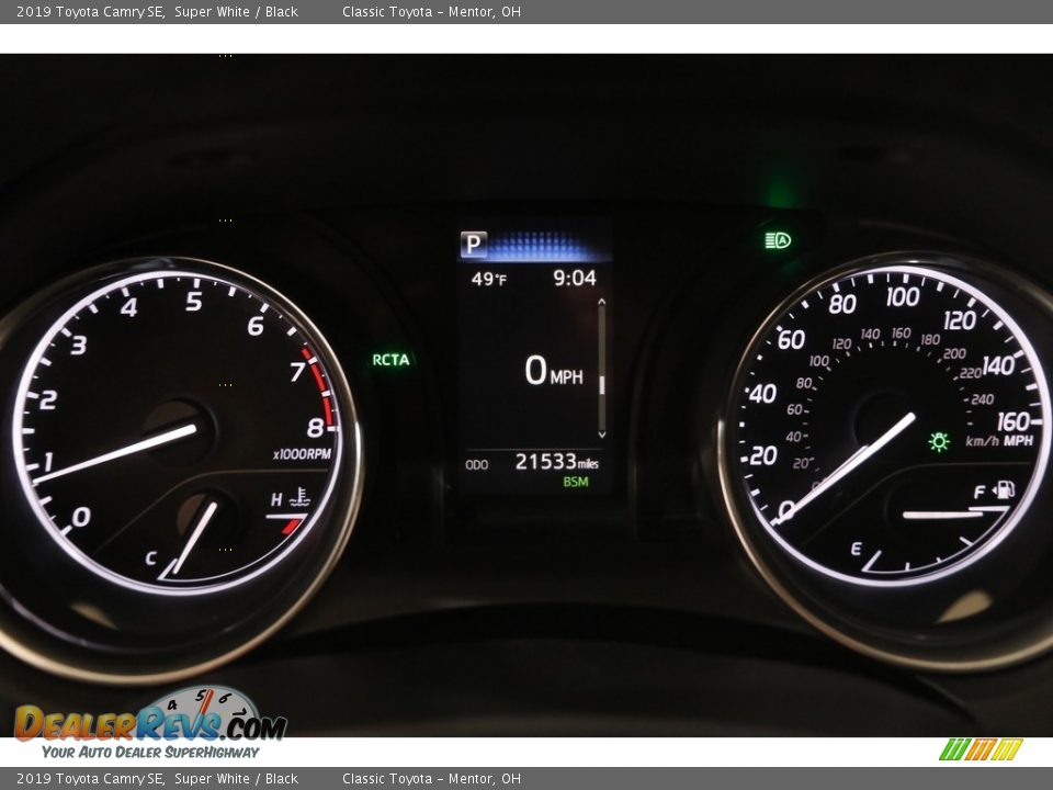 2019 Toyota Camry SE Super White / Black Photo #8