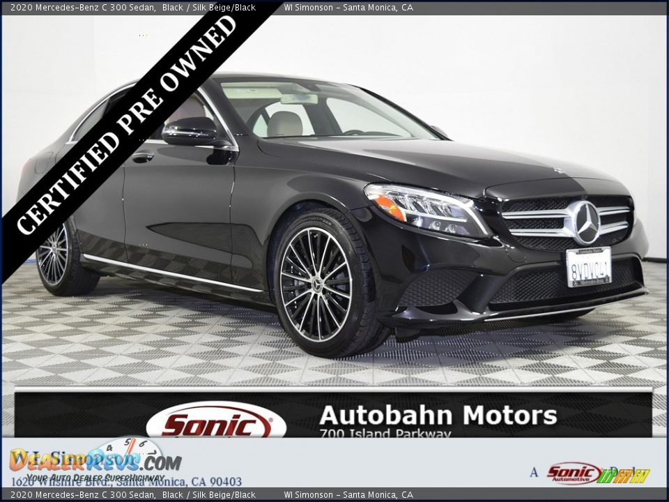 2020 Mercedes-Benz C 300 Sedan Black / Silk Beige/Black Photo #1