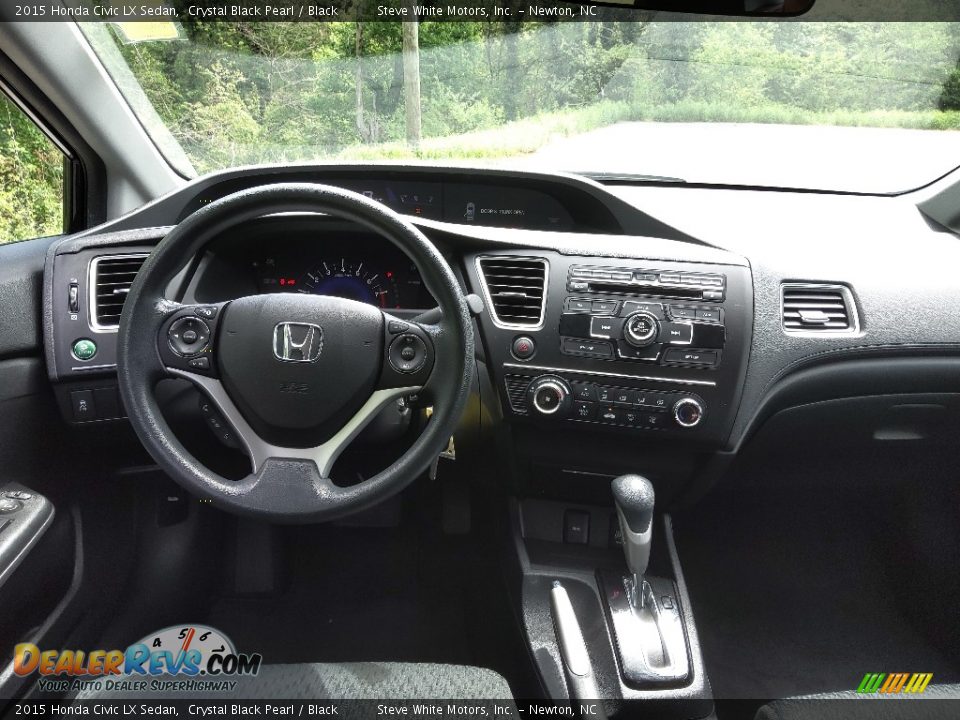 2015 Honda Civic LX Sedan Crystal Black Pearl / Black Photo #17