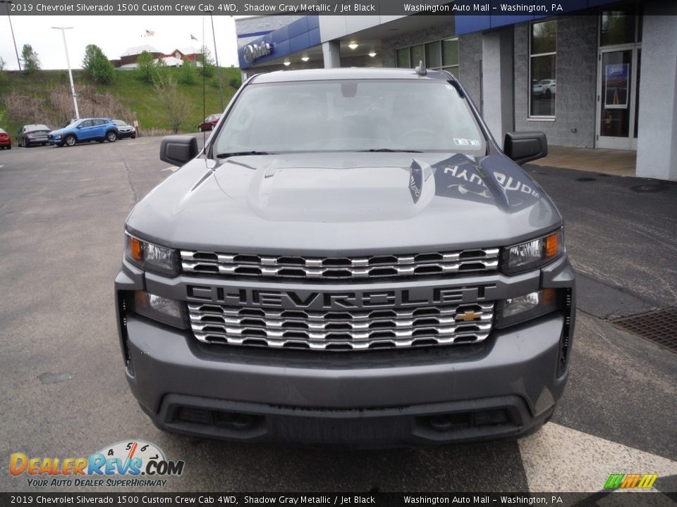 2019 Chevrolet Silverado 1500 Custom Crew Cab 4WD Shadow Gray Metallic / Jet Black Photo #5