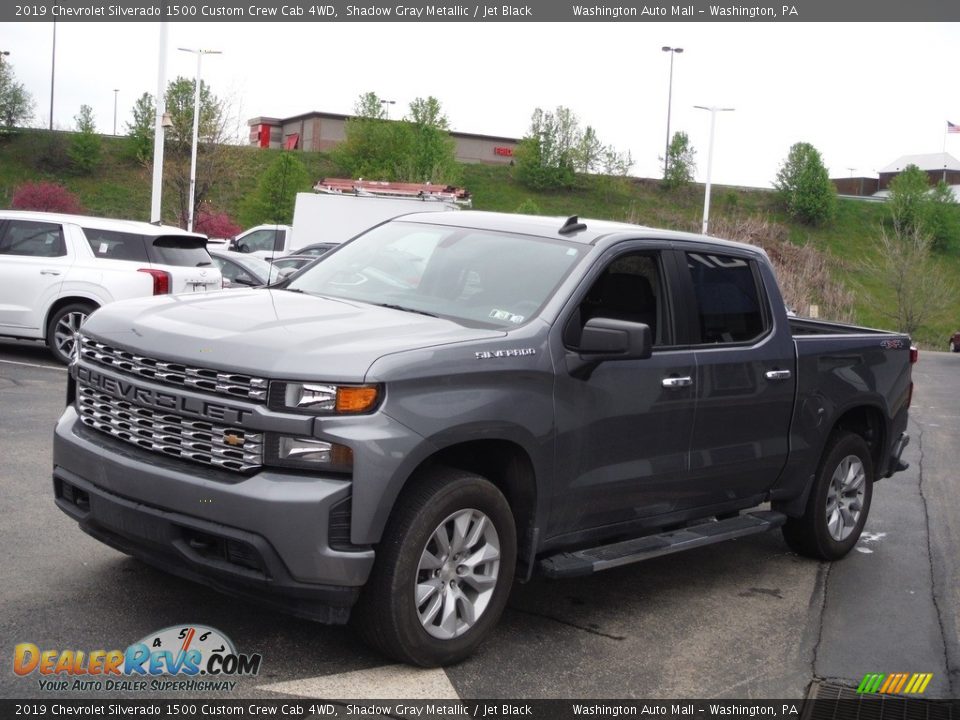 2019 Chevrolet Silverado 1500 Custom Crew Cab 4WD Shadow Gray Metallic / Jet Black Photo #6