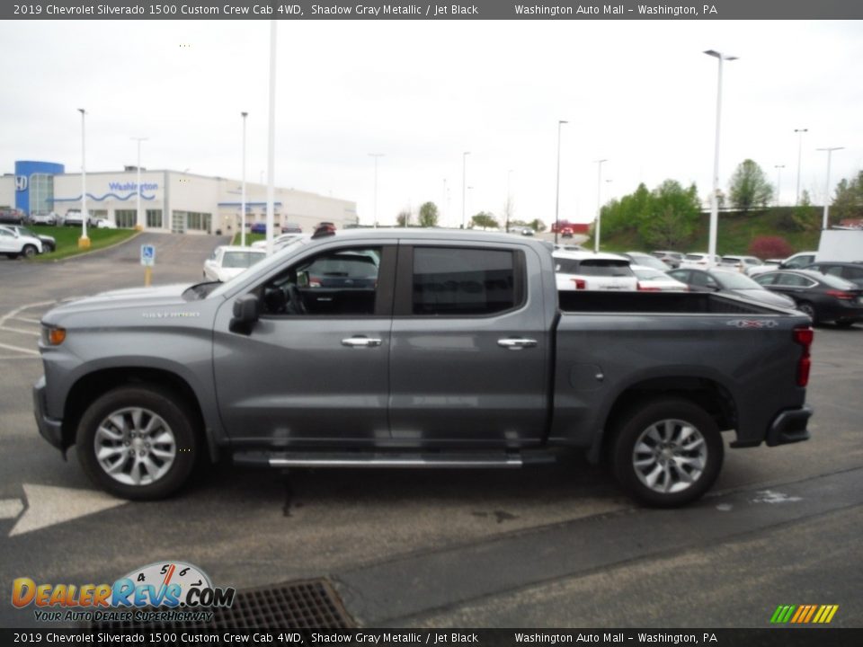 2019 Chevrolet Silverado 1500 Custom Crew Cab 4WD Shadow Gray Metallic / Jet Black Photo #7