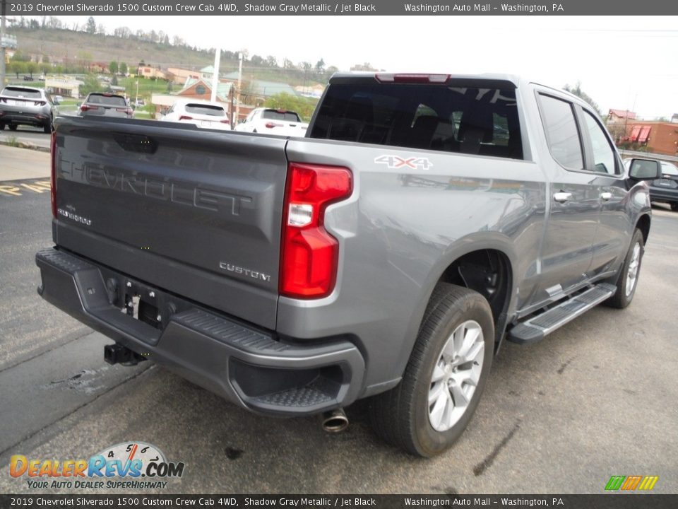 2019 Chevrolet Silverado 1500 Custom Crew Cab 4WD Shadow Gray Metallic / Jet Black Photo #10