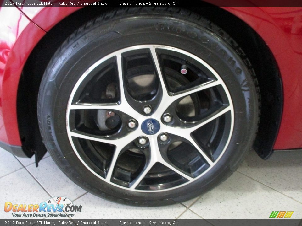 2017 Ford Focus SEL Hatch Ruby Red / Charcoal Black Photo #12