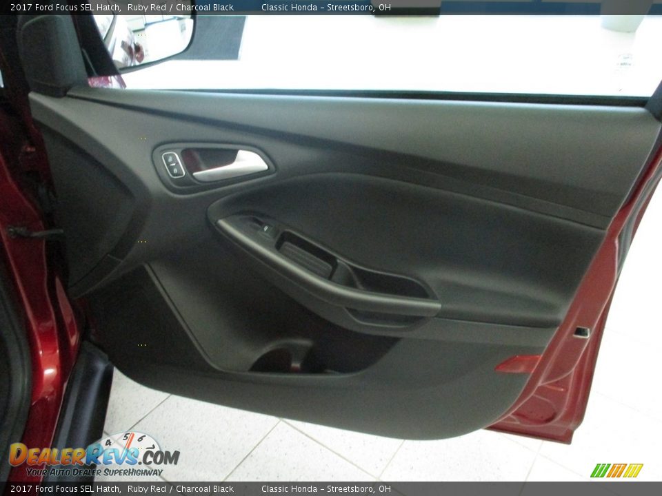 2017 Ford Focus SEL Hatch Ruby Red / Charcoal Black Photo #14