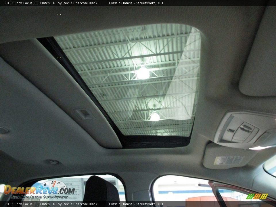 2017 Ford Focus SEL Hatch Ruby Red / Charcoal Black Photo #17