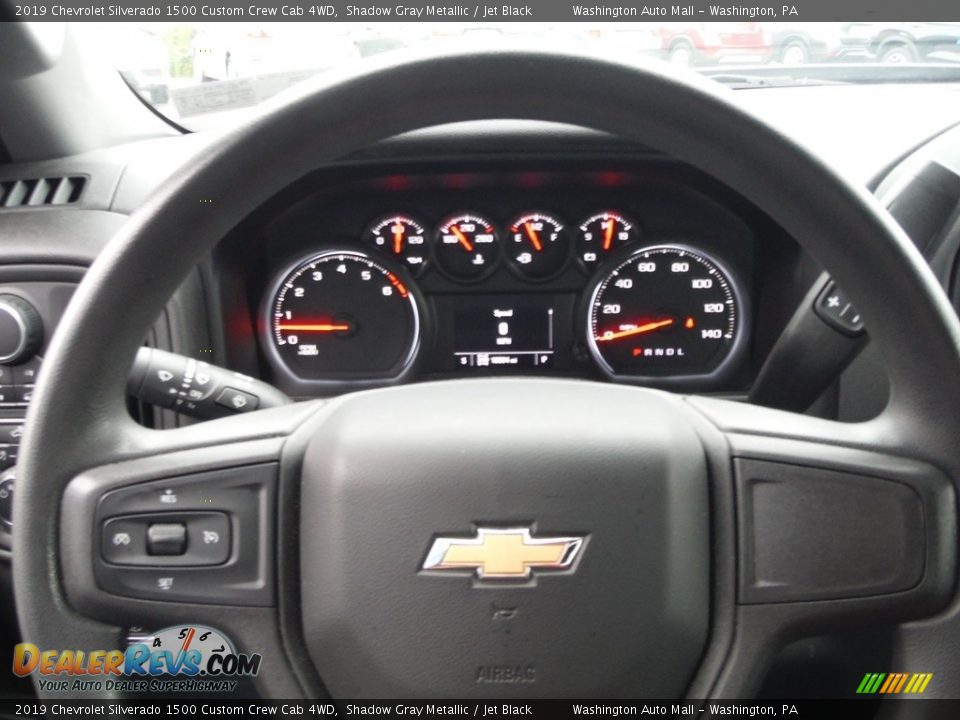 2019 Chevrolet Silverado 1500 Custom Crew Cab 4WD Shadow Gray Metallic / Jet Black Photo #22