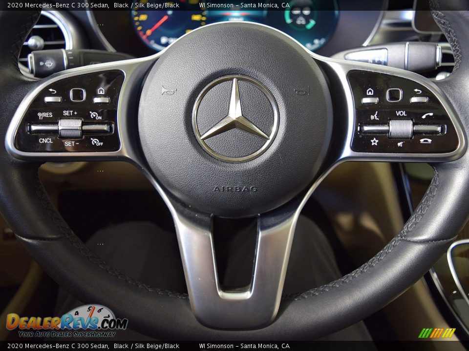 2020 Mercedes-Benz C 300 Sedan Black / Silk Beige/Black Photo #17