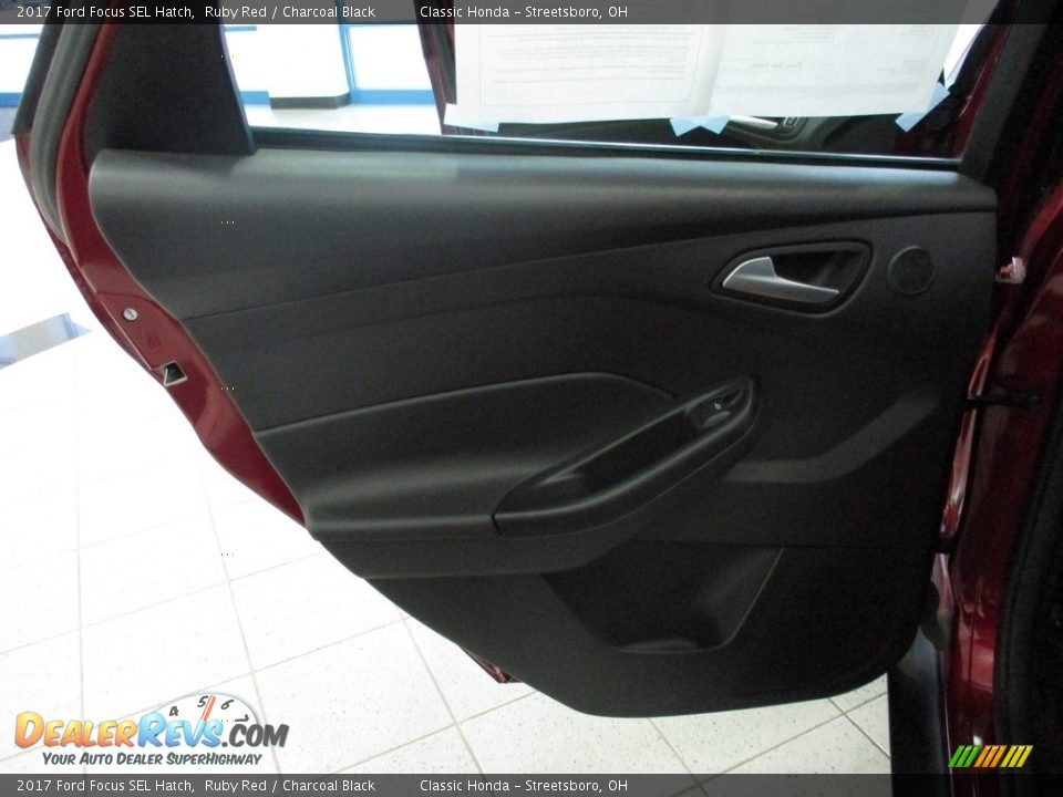 2017 Ford Focus SEL Hatch Ruby Red / Charcoal Black Photo #25