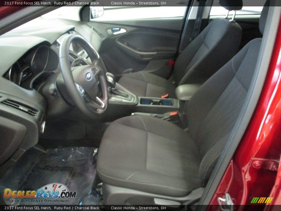 2017 Ford Focus SEL Hatch Ruby Red / Charcoal Black Photo #30