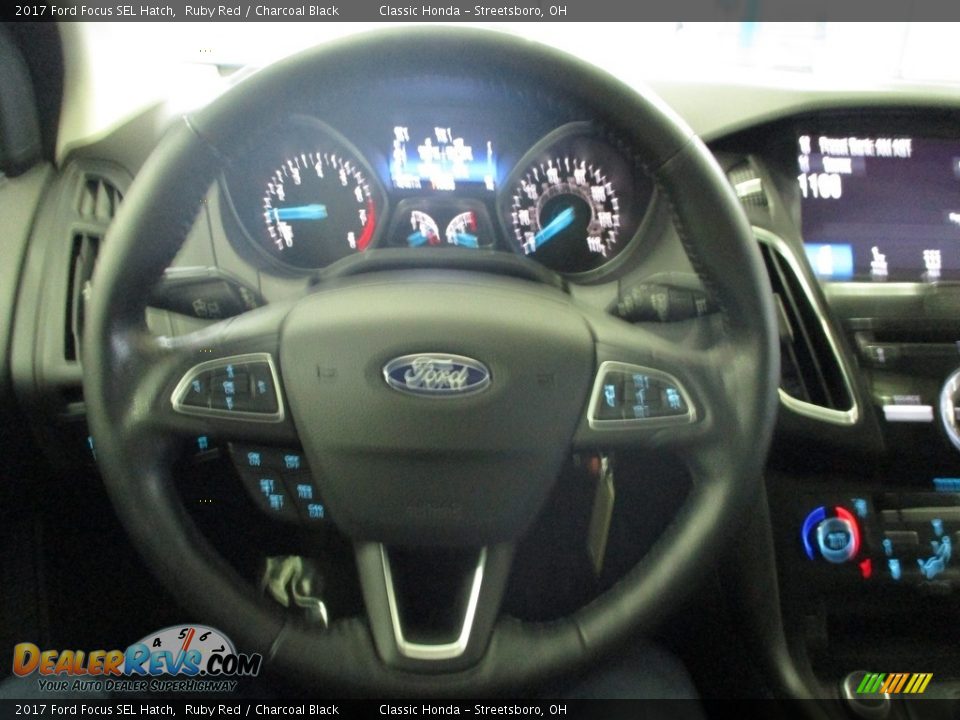 2017 Ford Focus SEL Hatch Ruby Red / Charcoal Black Photo #31