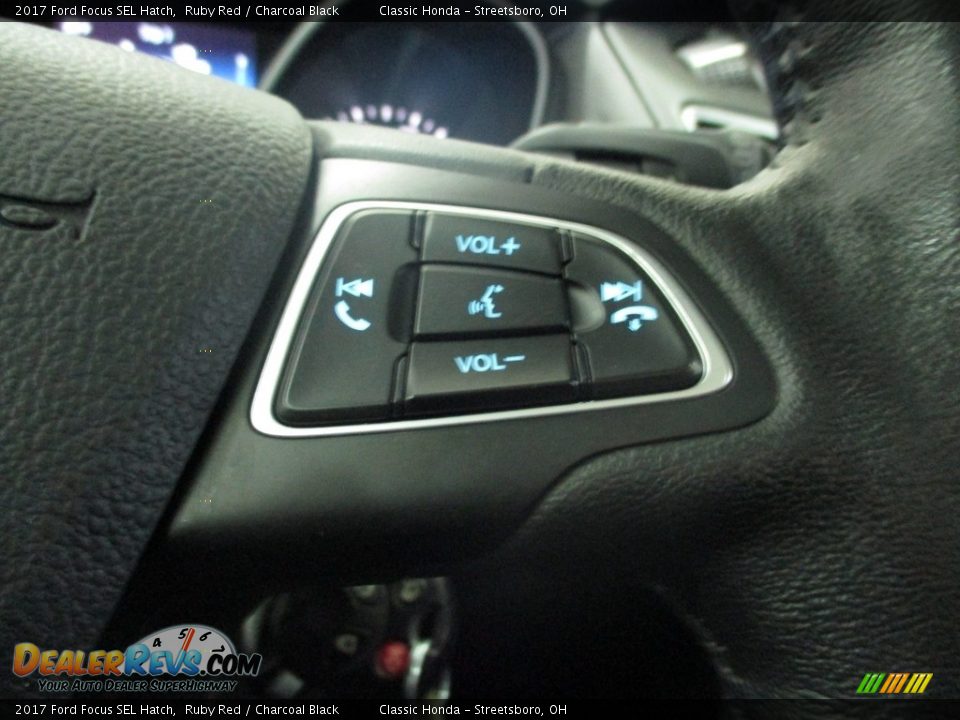 2017 Ford Focus SEL Hatch Ruby Red / Charcoal Black Photo #32
