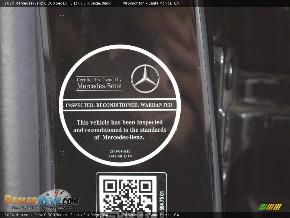 2020 Mercedes-Benz C 300 Sedan Black / Silk Beige/Black Photo #25